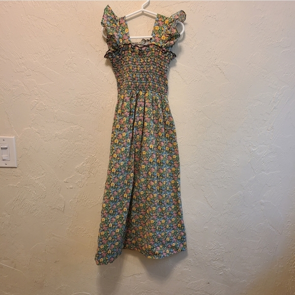 Vintage Ditsy Floral Smocked Dress 7/8 - Picture 8 of 9